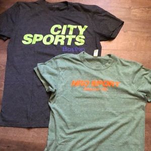 City Sports Boston NRO Sport Beacon Hill Mens T-shirt lot of 2 Medium M